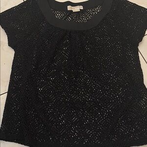 MICHAEL Michael Kors Black Crochet Blouse